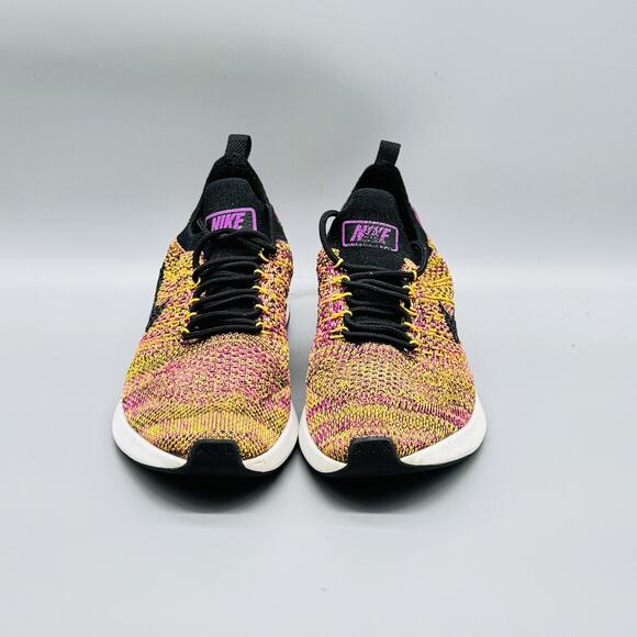Nike Shoes Womens 9 Yellow Purple Air Zoom Mariah Flyknit Racer Athletic Sneaker - Picture 3 of 12